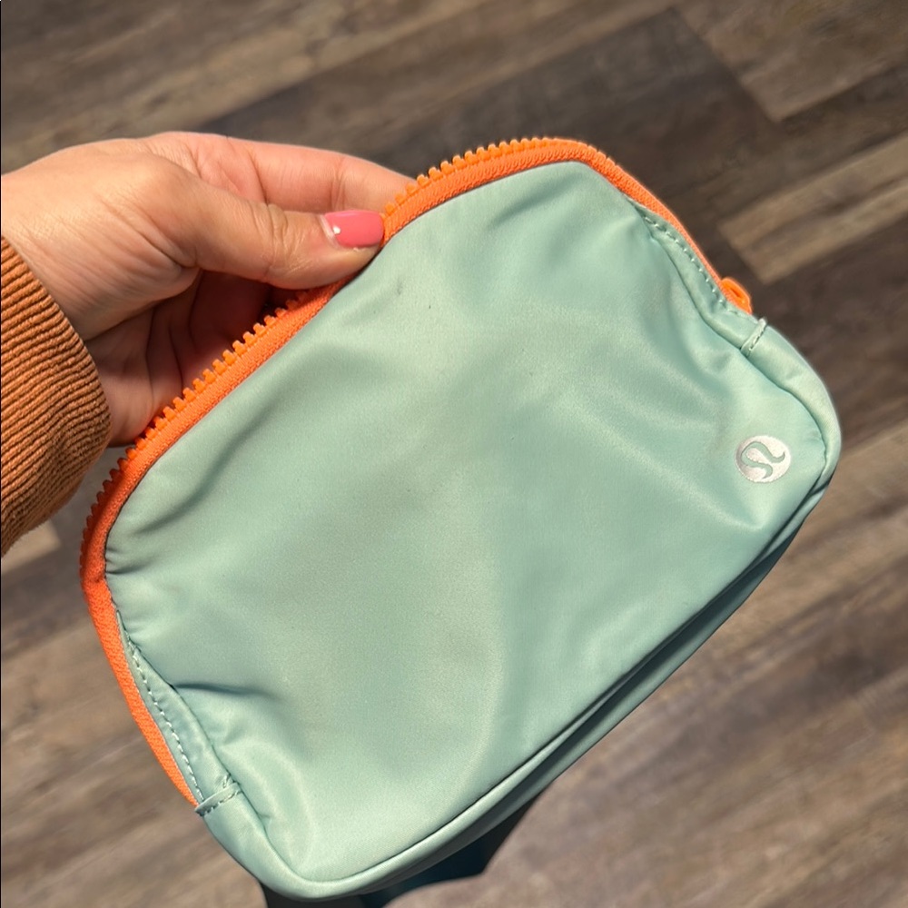 Lululemon Mint Green and Orange Pouch